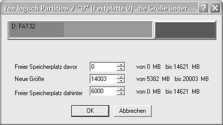 partition resize